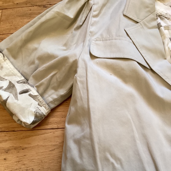 80s Aventura vintage khaki suit- skirt, blouse, short sleeve jacket 100% cot… - Picture 2 of 8